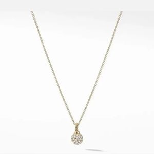 David Yurman Petite Solari Pavé Pendant Necklace with Diamonds 18k Gold